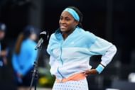 Coco Gauff after beating Shelby Rogers at the Adelaide International.